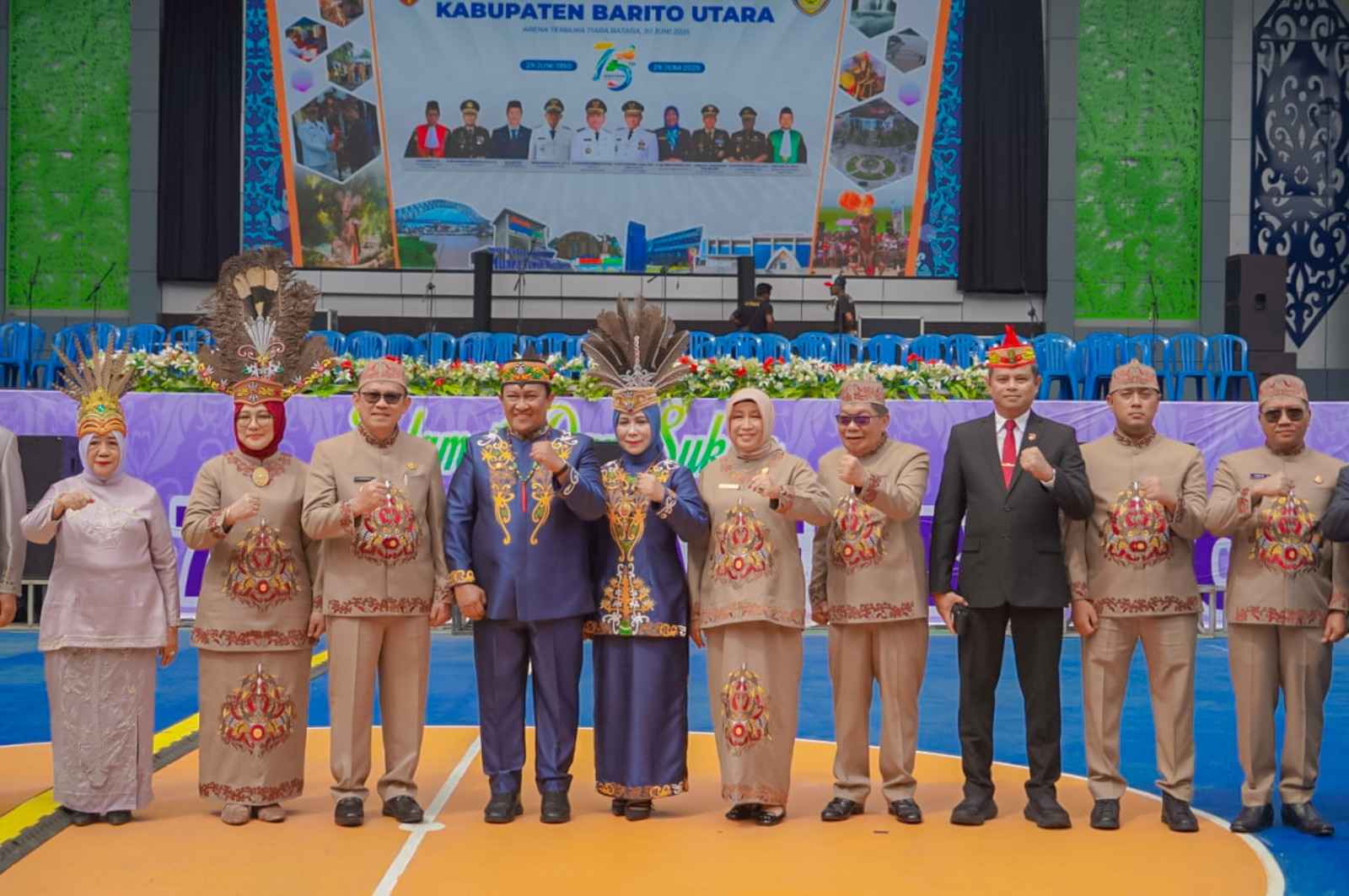 Wagub Kalteng Edy Pratowo Pimpin Upacara Peringatan Hari Jadi ke-75 Kabupaten Barito Utara