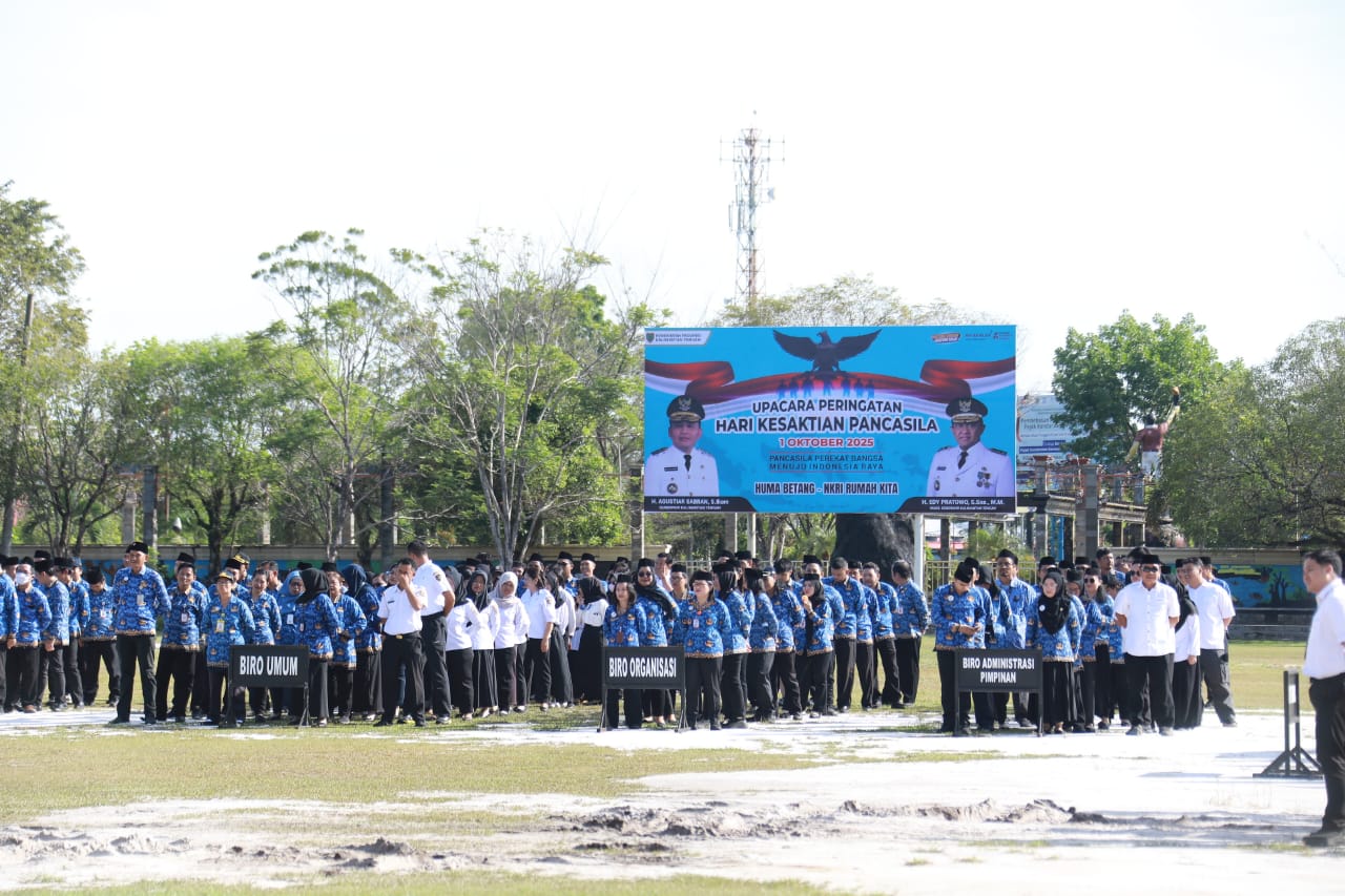Peringatan Hari Kesaktian Pancasila Tahun 2025, Pj. Sekda Kalteng Leonard S. Ampung Pimpin Upacara