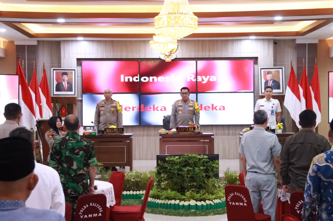 Jajaran Pemprov Kalteng Hadiri Rakor Kesiapan Pengamanan Natal 2023 dan Tahun baru 2024 Bersama Unsur Forkopimda