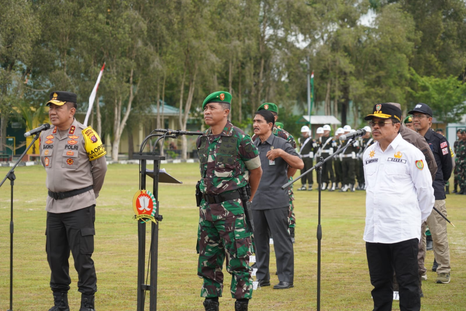 Sekda Nuryakin Hadiri Apel Gelar Kekuatan Pengamanan Pemilu Internal TNI Tahun 2024 Bersama Panglima TNI