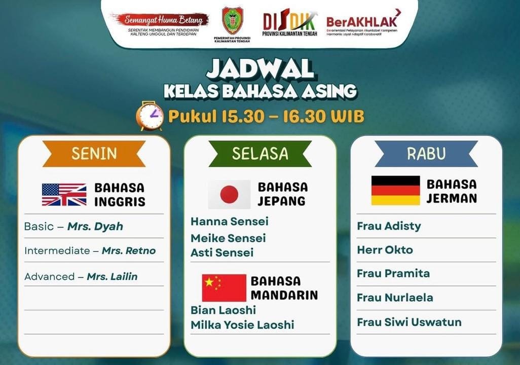 Sejalan dengan Arahan Presiden Prabowo, Kalteng Lebih Dulu Laksanakan Pembelajaran Bahasa Prancis Virtual