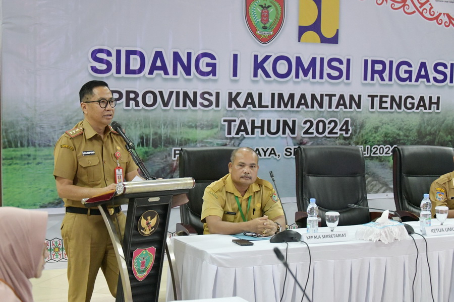 Kepala Bappedalitbang Prov. Kalteng Leonard S. Ampung Buka Sidang I Komisi Irigasi Prov. Kalteng
