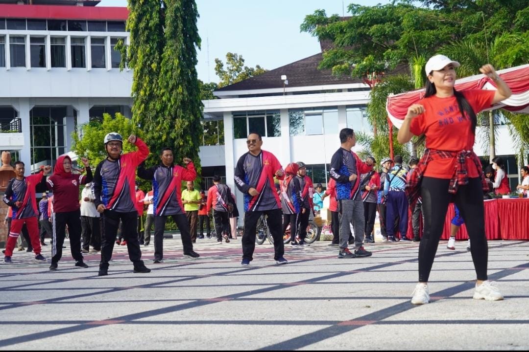 Pemprov. Kalteng Gelar Senam Bersama Dan Fun Bike KORPRI