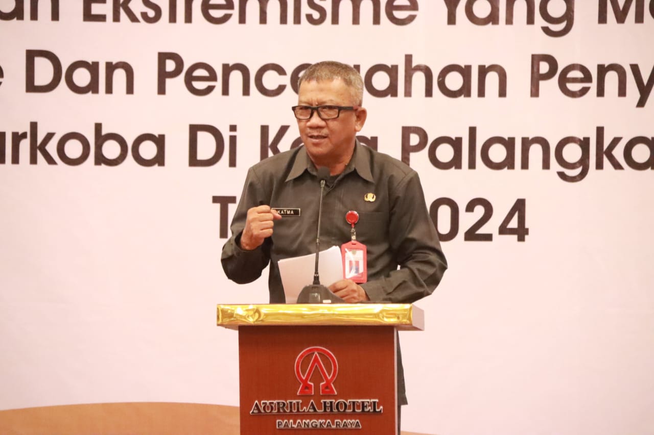 Plt Sekda Prov Kalteng M. Katma F. Dirun Buka Sosialisasi Pencegahan Ekstremisme yang Mengarah Pada Terorisme dan Pencegahan Penyalahgunaan Narkoba