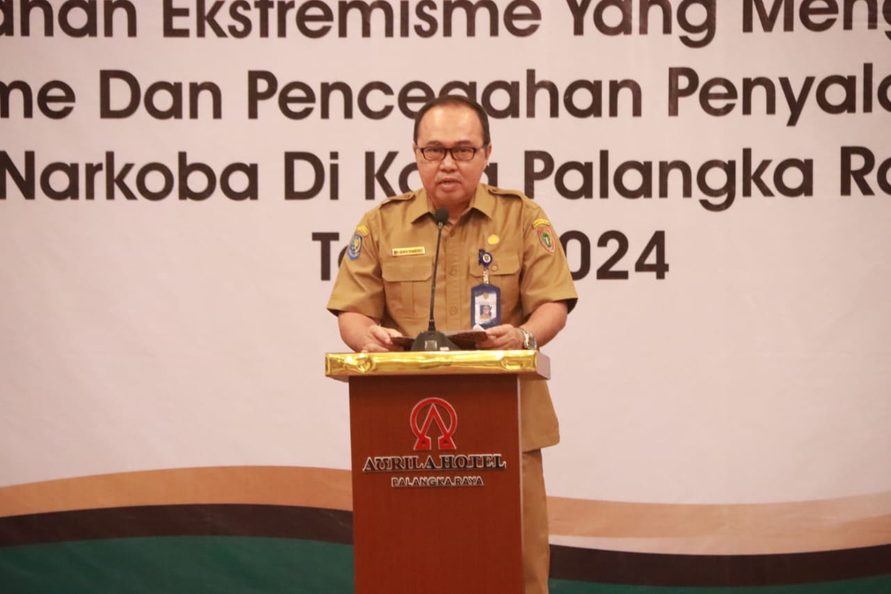 Plt Sekda Prov Kalteng M. Katma F. Dirun Buka Sosialisasi Pencegahan Ekstremisme yang Mengarah Pada Terorisme dan Pencegahan Penyalahgunaan Narkoba