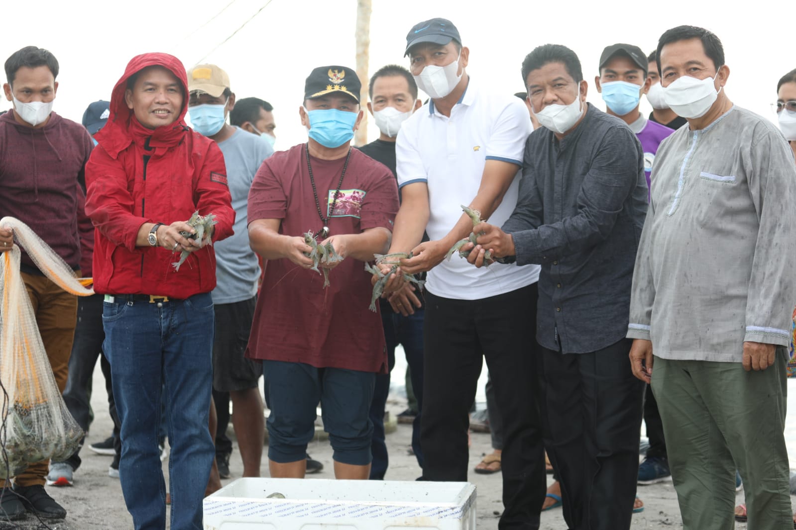 Gubernur Kalteng H. Sugianto Sabran Tinjau Tambak Udang Vaname/Shrimp Estate Di Sukamara
