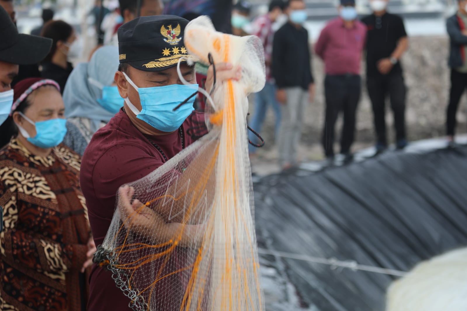 Gubernur Kalteng H. Sugianto Sabran Tinjau Tambak Udang Vaname/Shrimp Estate Di Sukamara
