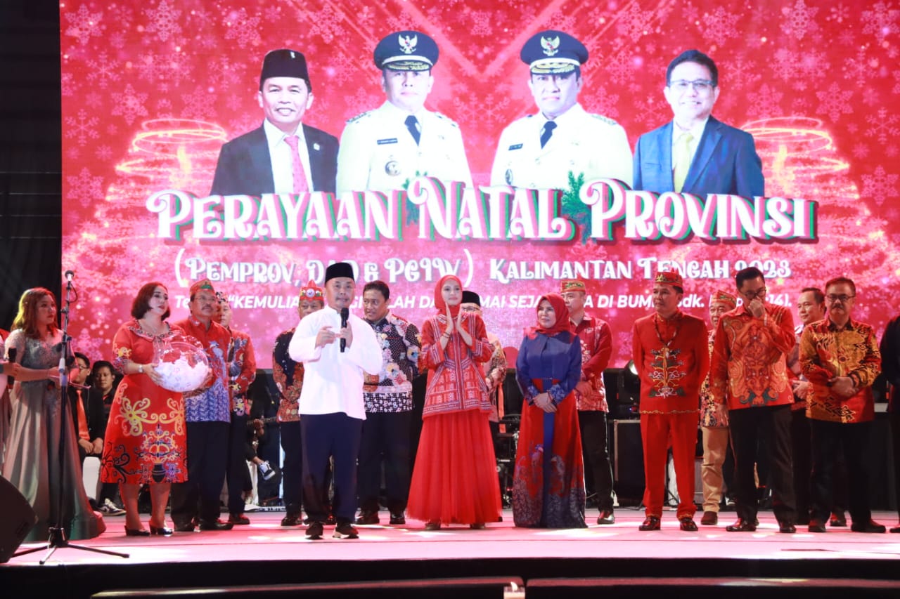 Gubernur Sugianto Sabran Hadiri Perayaan Natal Pemprov, DAD dan Persekutuan Gereja-Gereja Indonesia (PGI) Wilayah Kalteng Tahun 2023