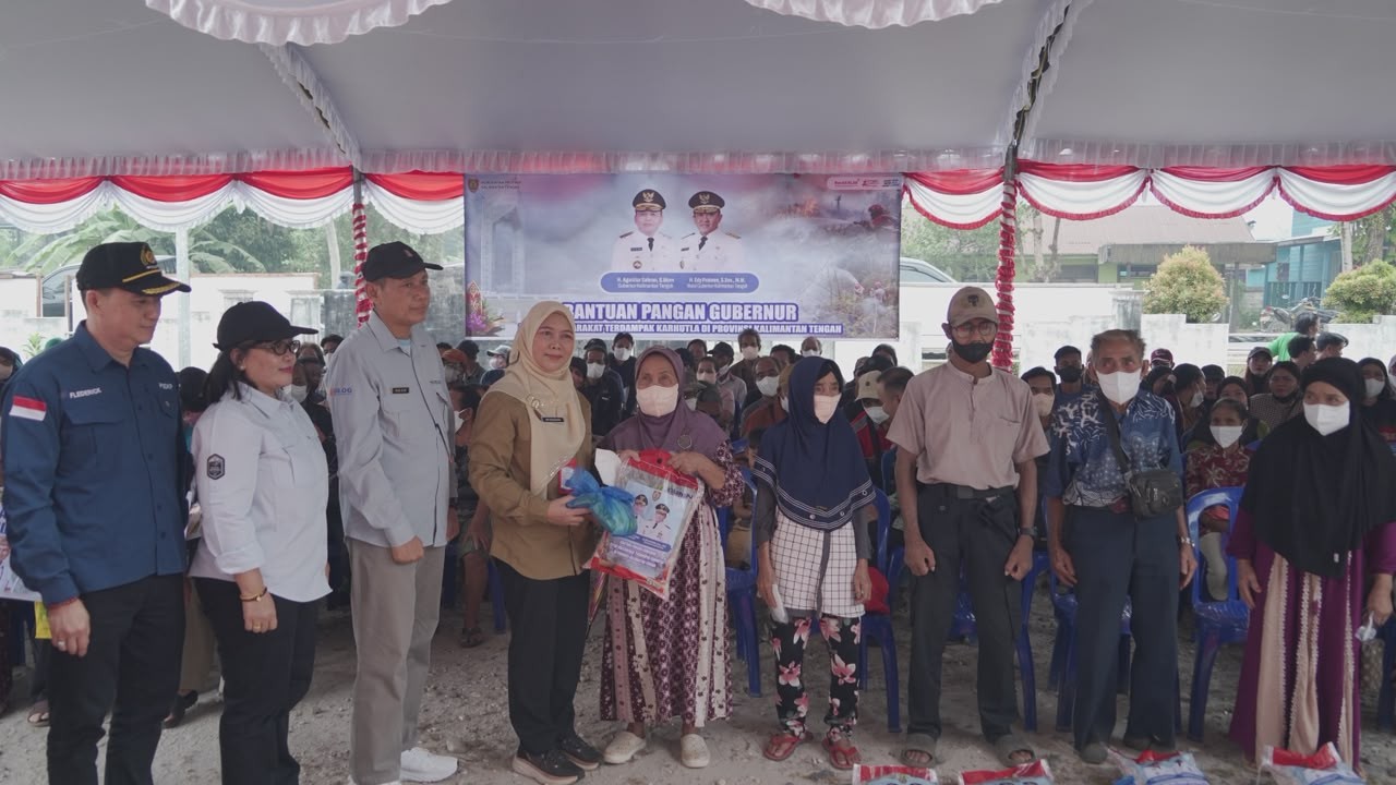 Pemprov Kalteng Salurkan Bantuan Pangan, Masker, Vitamin, dan KHBS bagi Warga Terdampak Karhutla
