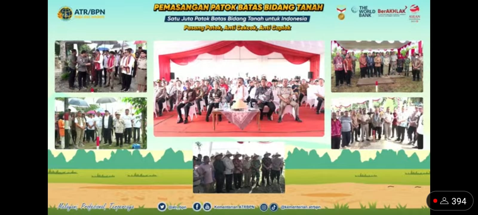Sahli Yuas Elko Hadiri Kegiatan Gerakan Masyarakat Pemasangan Tanda Batas Satu Juta Patok Serentak Seluruh Indonesia