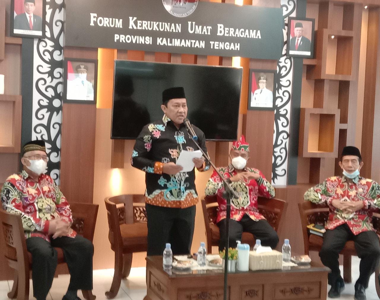 Wagub Kalteng Buka Kegiatan Sekolah Moderasi Untuk Pengurus Dan Anggota FKUB Se-Kalteng Tahun 2022