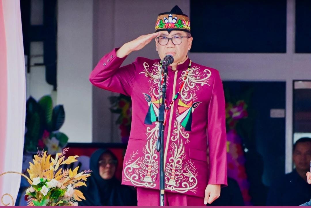 Plt. Sekda Prov. Kalteng Leonard S. Ampung Hadiri Pimpin Upacara Peringatan Hari Jadi ke-23 Kabupaten Sukamara