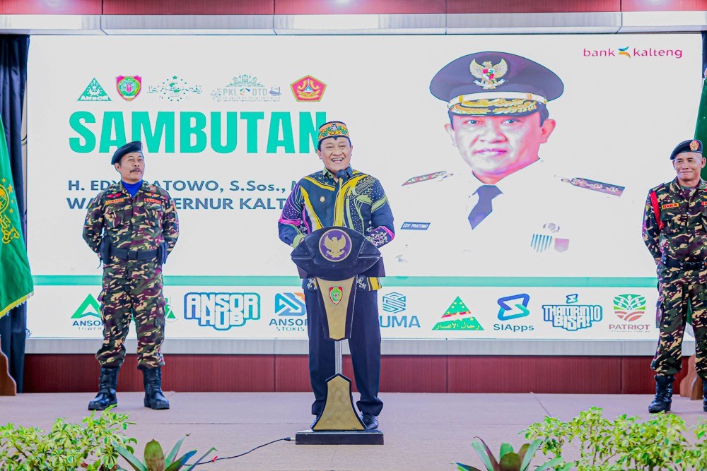 Wagub Kalteng Edy Pratowo Buka Pendidikan Kader Lanjutan dan Diklat Terpadu Dasar GP Ansor Se-Kalteng