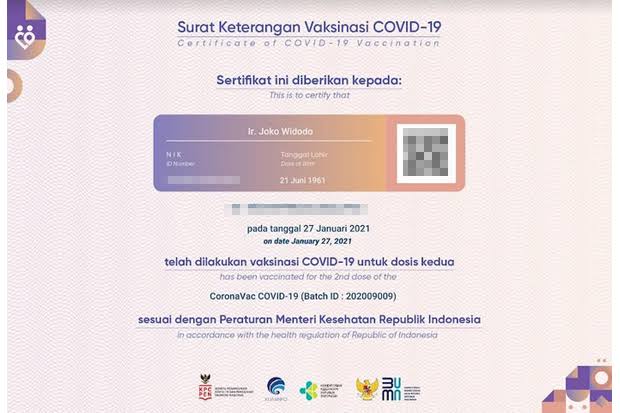 NIK dan Surat Vaksin Jokowi Bocor, Begini Klarifikasi Pemerintah