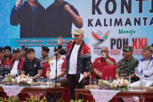 Gubernur Sugianto Sabran Lepas Kontingen Kalteng Untuk Ikuti PON ke-21