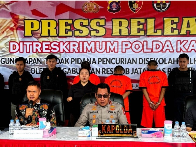 Gubernur Sugianto Sabran Apresiasi Atas Kinerja Kepolisian Daerah Kalteng Mengenai Pengungkapan Tindak Pidana Pencurian di Sekolah