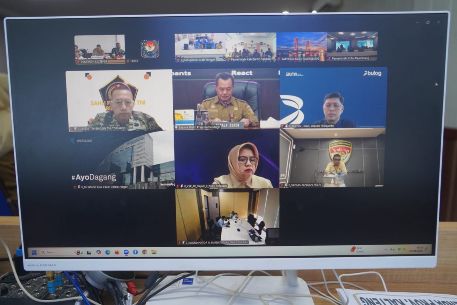 Sahli Gubernur Kalteng Yuas Elko Ikuti Rakor Pengendalian Inflasi