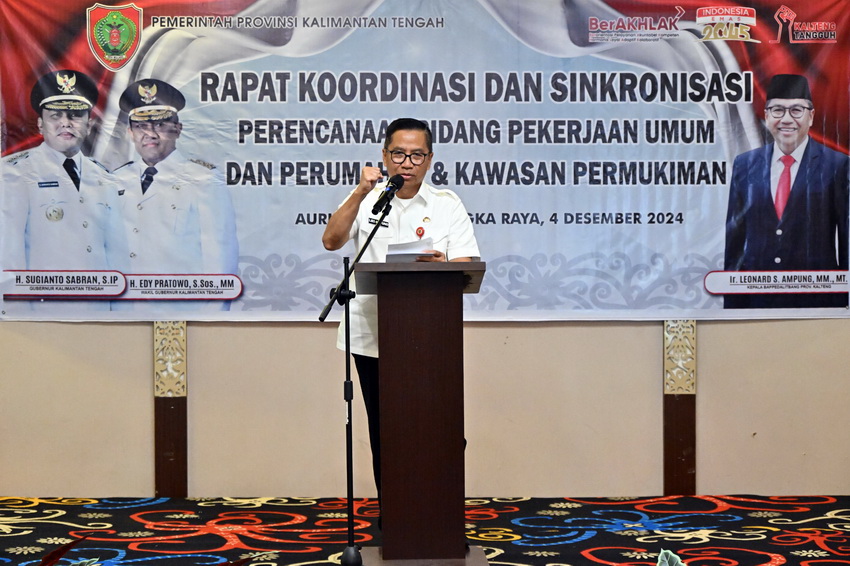 Kepala Bappedalitbang Leonard S Ampung Rakor dan Sinkronisasi Perencanaan Bidang PU dan Bidang PKP