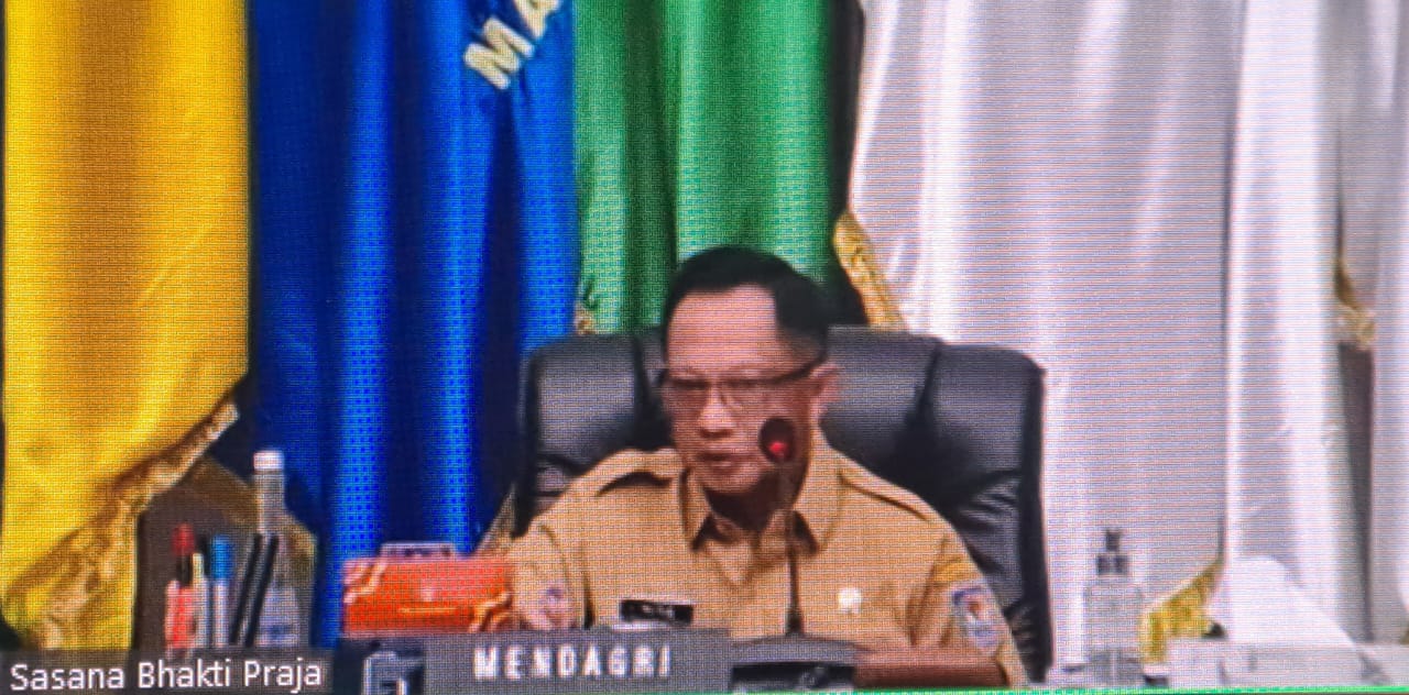 Sahli Yuas Elko Hadiri Rakor Pengendalian Inflasi Tahun 2025 Bersama Menteri Dalam Negeri RI Tito Karnavian Secara Virtual