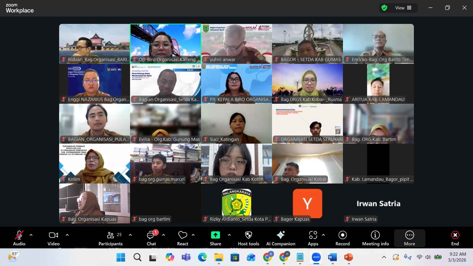 Raker Kelembagaan se-Kalteng Sosialisasikan Pedoman Pembentukan dan Tata Kerja BPBD