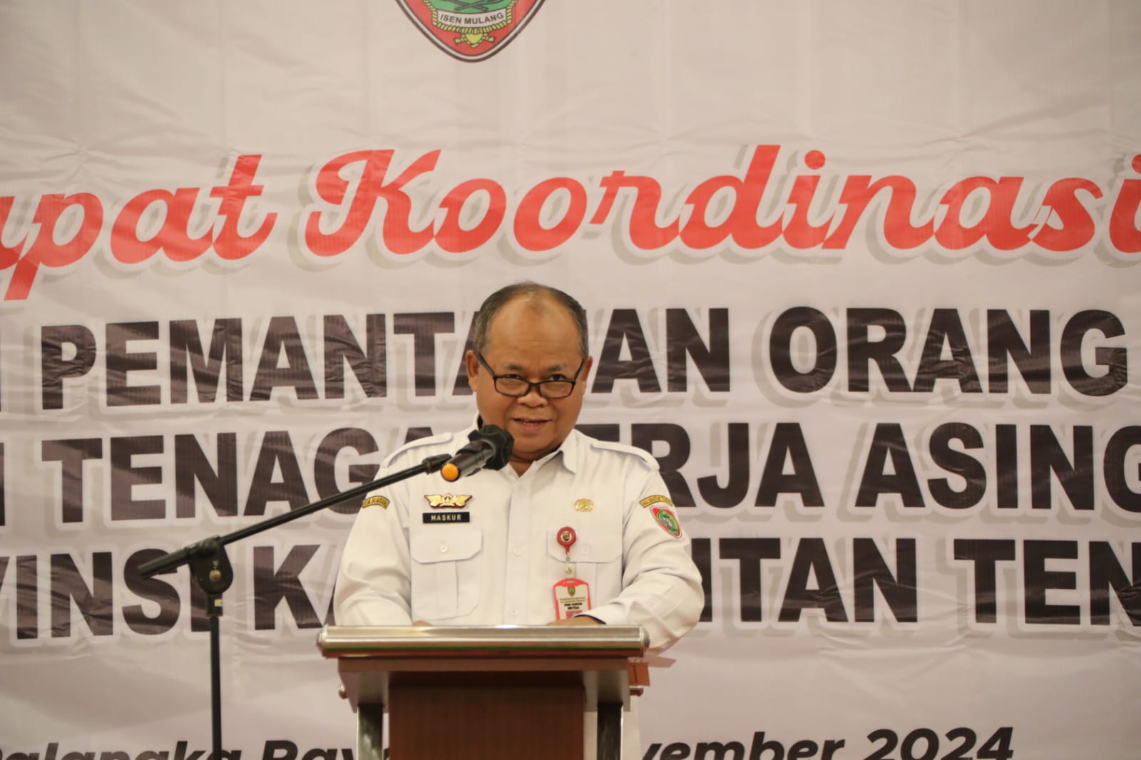 Pemprov Kalteng Gelar Rakor Pelaksanaan Pemantauan Orang Asing dan Tenaga Kerja Asing di Provinsi Kalteng