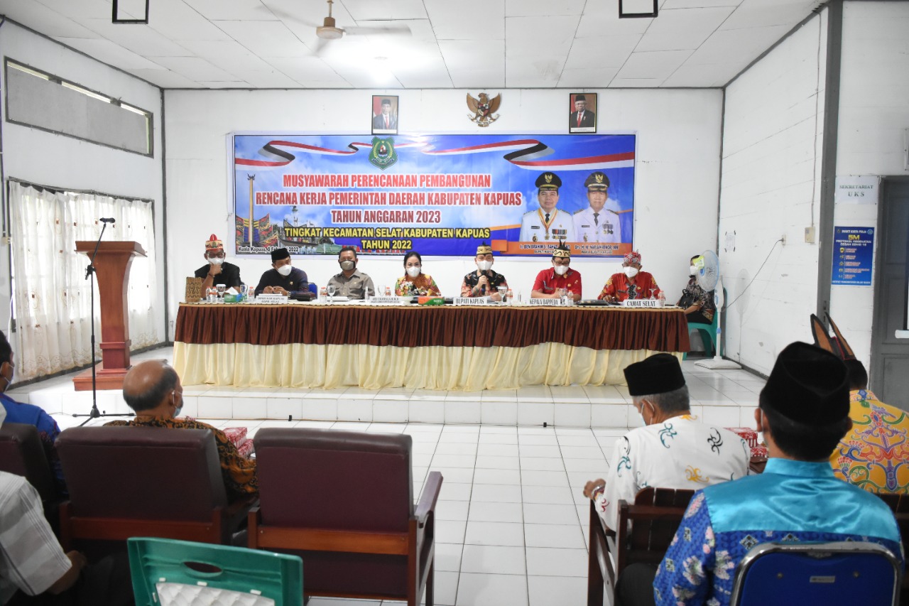 Bupati Kapuas Hadiri Kegiatan Musrenbang RKPD Kabupaten Kapuas Tingkat Kecamatan Selat Untuk Anggaran Tahun 2023