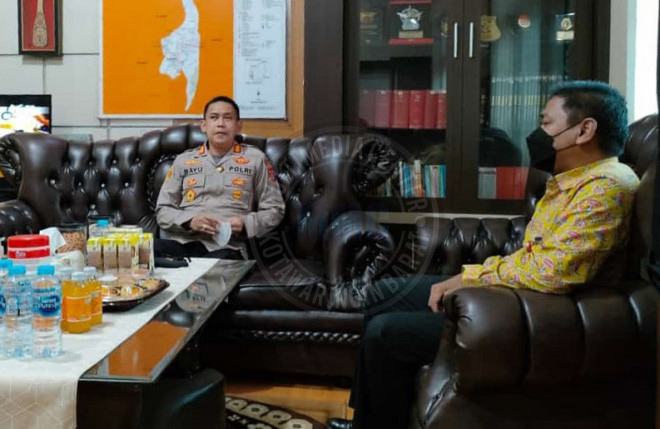 BPBD Kobar Kunjungi Polres Kobar Untuk Koordinasi Terkait Penanganan Bencana