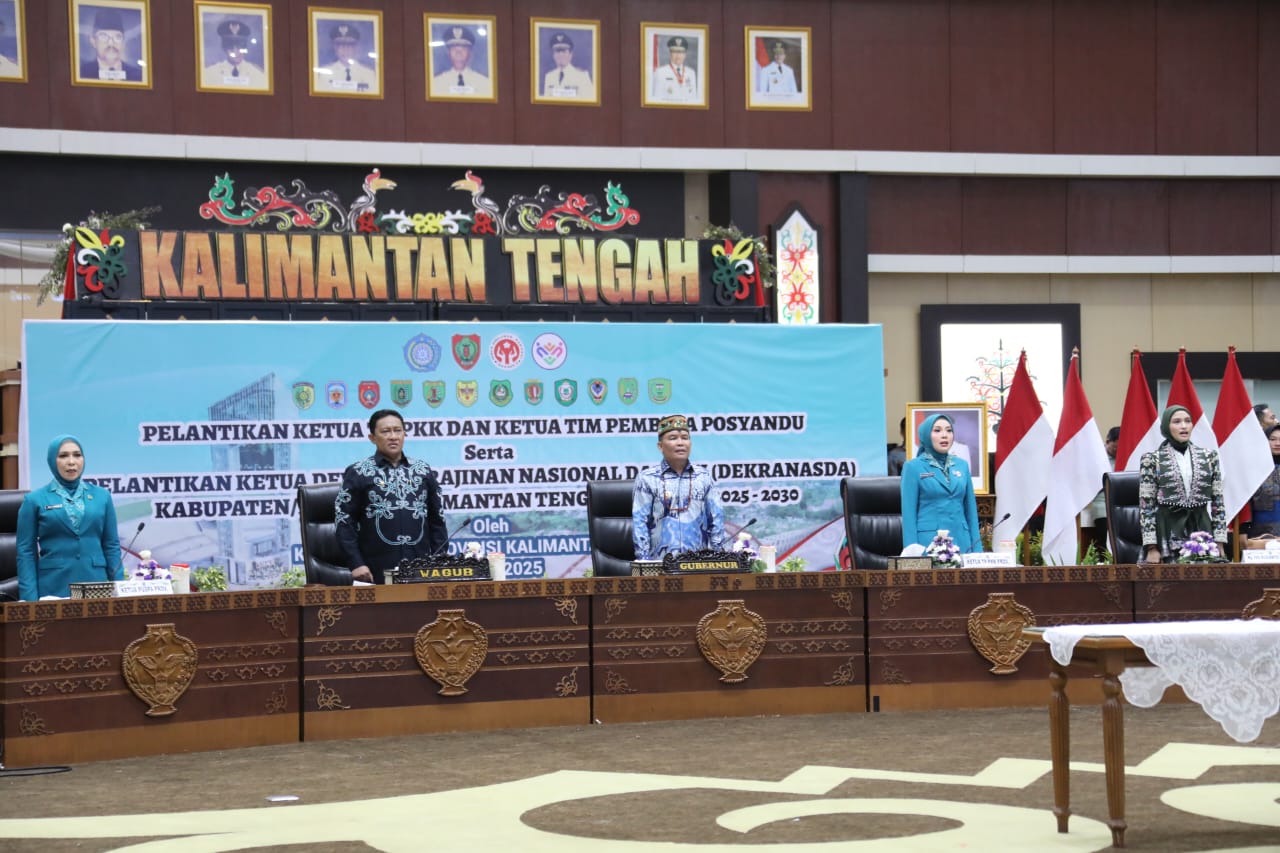Gubernur Kalteng Agustiar Sabran Hadiri Pelantikan Ketua TP-PKK Sekaligus TP Posyandu Sejumlah Kabupaten/Kota se Kalteng
