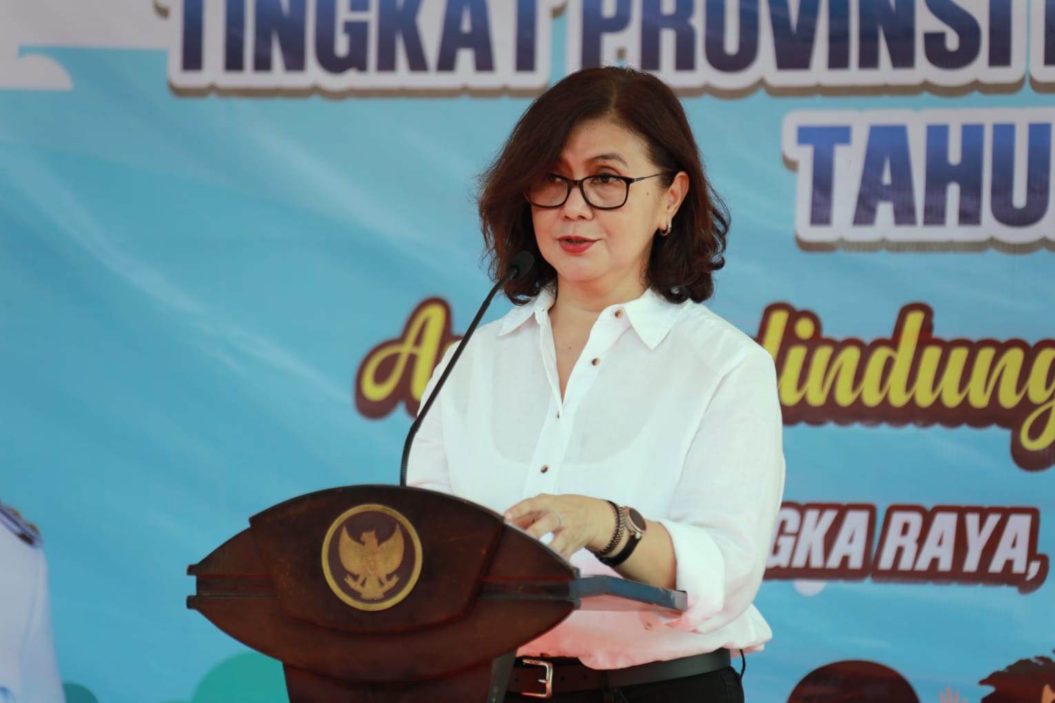 Asisten Ekbang Sri Widanarni Hadiri Peringatan Hari Anak Nasional