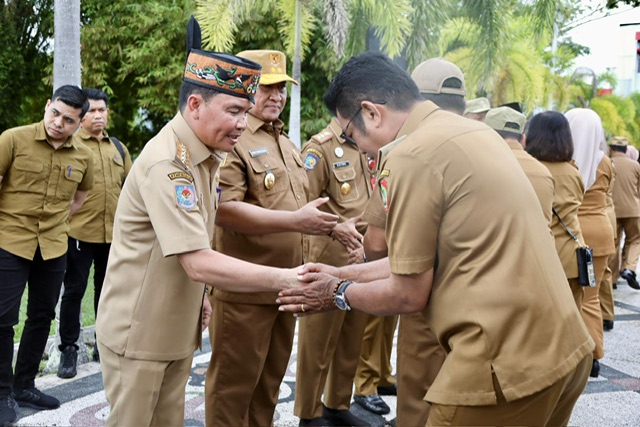 Gubernur Kalteng Agustiar Sabran Pimpin Apel Besar di Lingkup Pemprov Kalteng