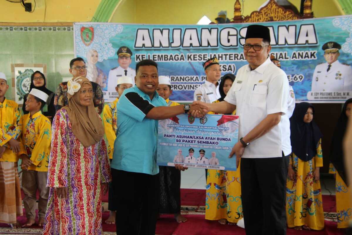 Anjangsana ke Panti Asuhan Warnai Peringatan Hari Jadi ke-69 Kalteng
