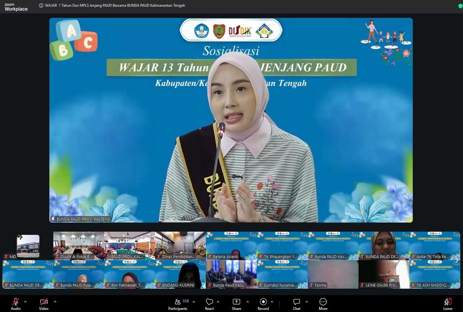 Pokja Bunda PAUD Kalteng Gelar Sosialisasi Wajar 1 Tahun Pra Sekolah dan MPLS PAUD