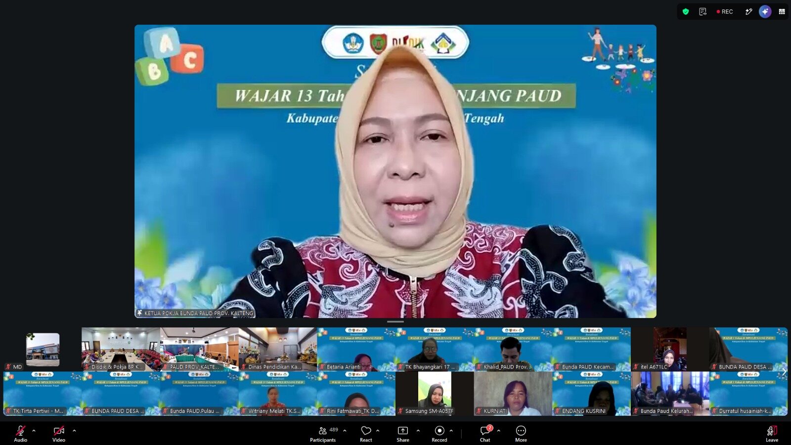 Pokja Bunda PAUD Kalteng Gelar Sosialisasi Wajar 1 Tahun Pra Sekolah dan MPLS PAUD
