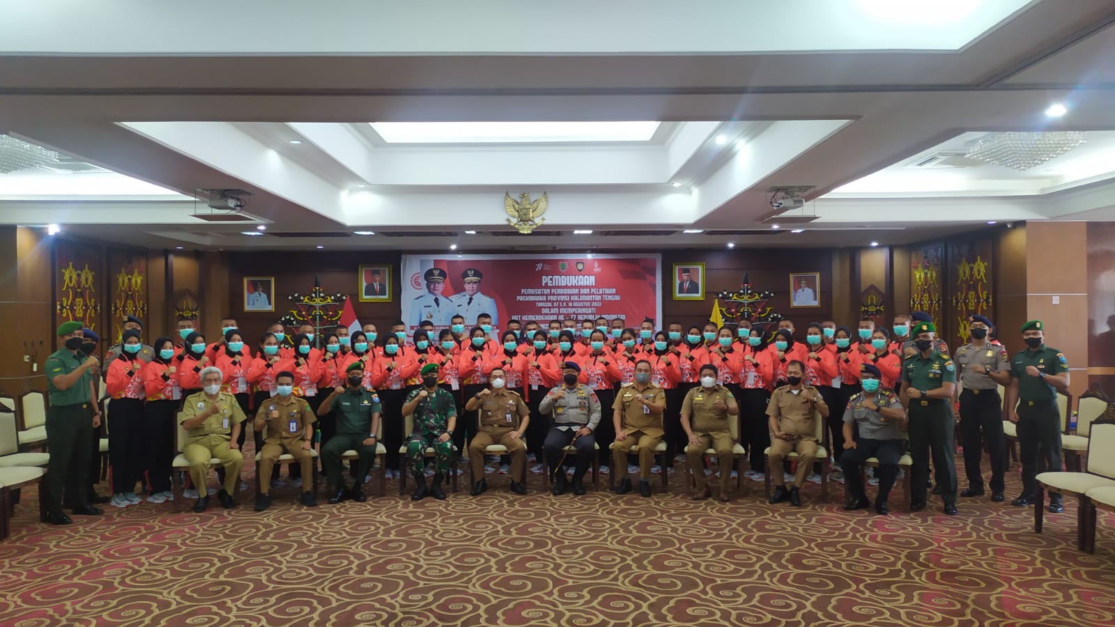 Sekda Prov. Kalteng Nuryakin Buka Acara Pusdiklat Paskibraka Prov. Kalteng Tahun 2022