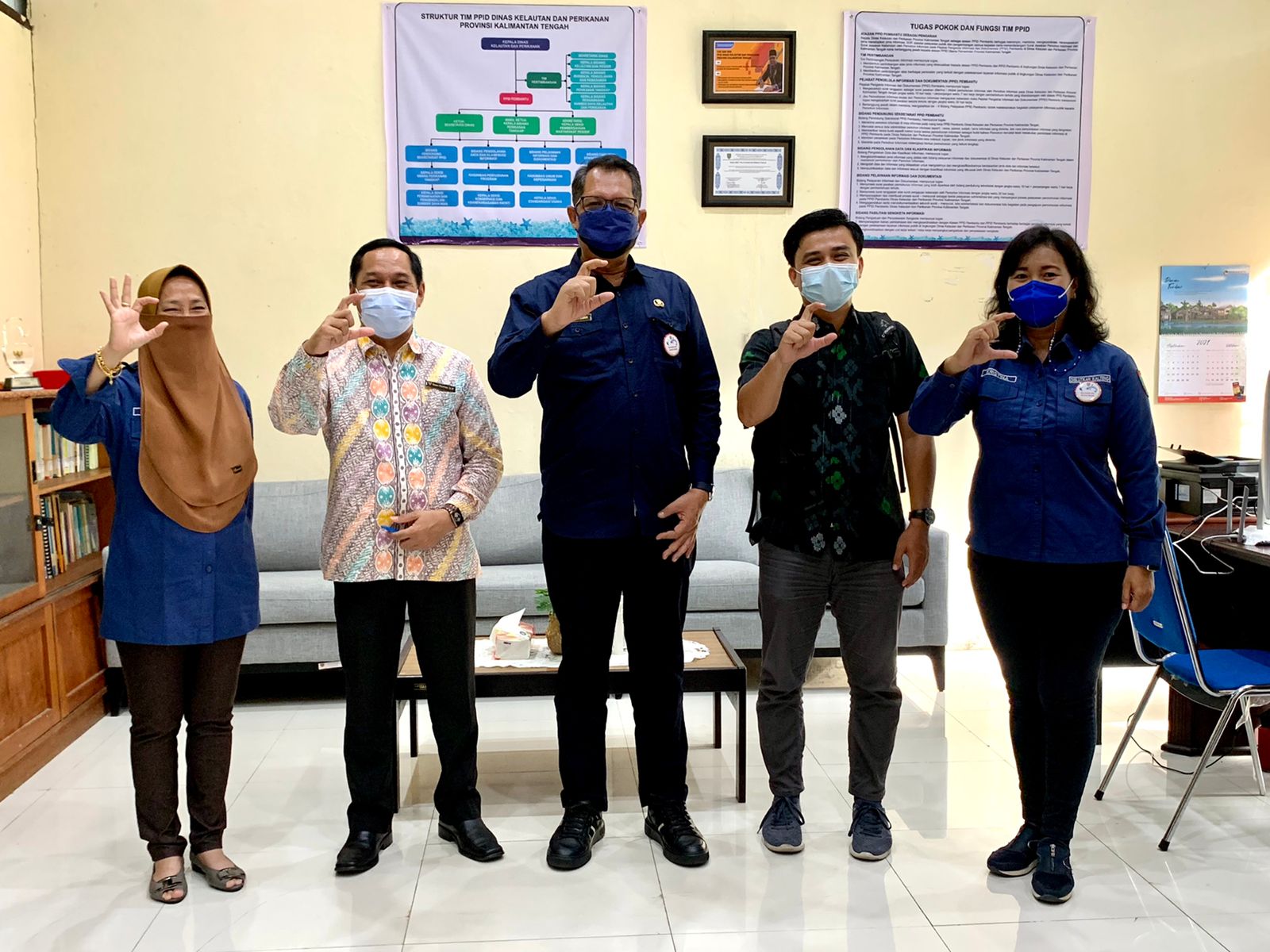 Dinas Kelautan dan Perikanan Prov. Kalteng Terima Visitasi Tim Penilai Komisi Informasi