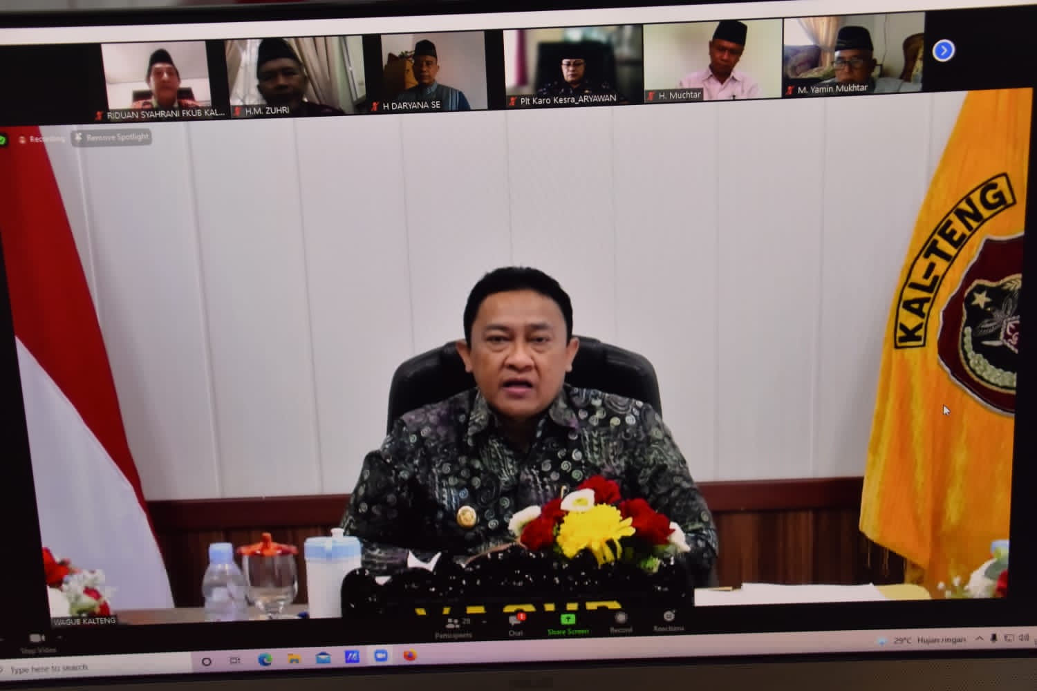 Wagub Kalteng Buka Pertemuan Pengurus dan Anggota FKUB Prov. Kalteng Periode 2021-2026