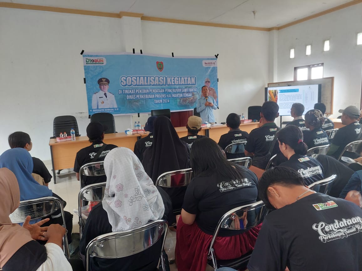Disbun Prov. Kalteng Gelar Sosialisasi Pendataan Perkebunan Sawit Rakyat di Tingkat Pekebun