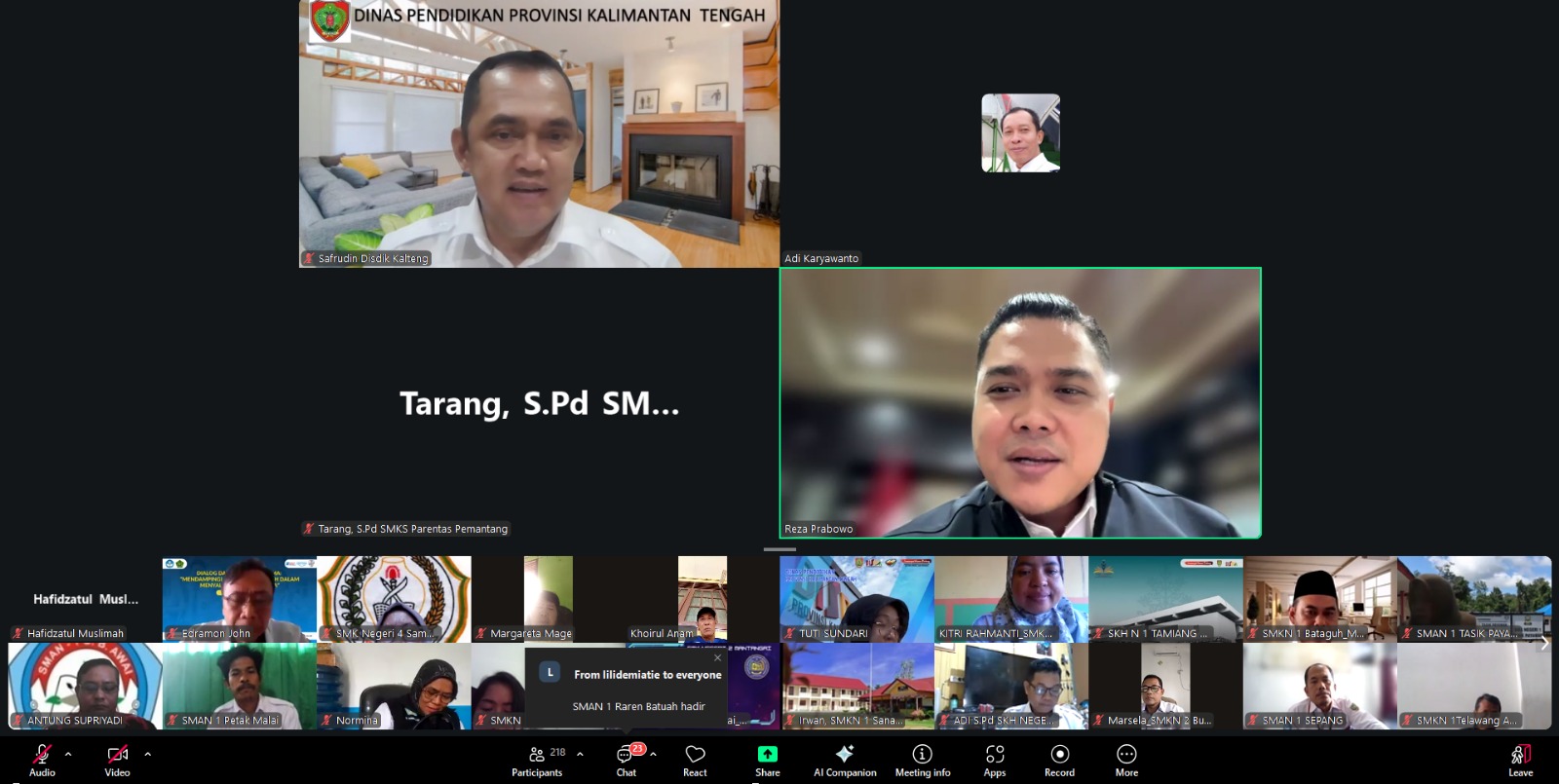 Melalui Rakor Kepala Sekolah, ‎Plt. Kadisdik Kalteng Muhammad Reza Prabowo Tegaskan Komitmen Digitalisasi Pendidikan Kalteng