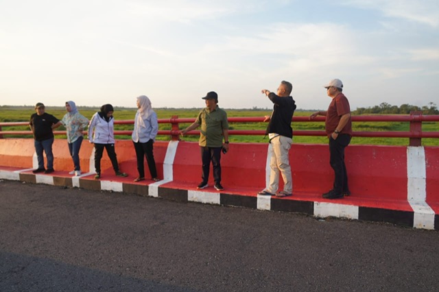 Pemprov Kalteng Tinjau Kondisi Jembatan Sei Jelai