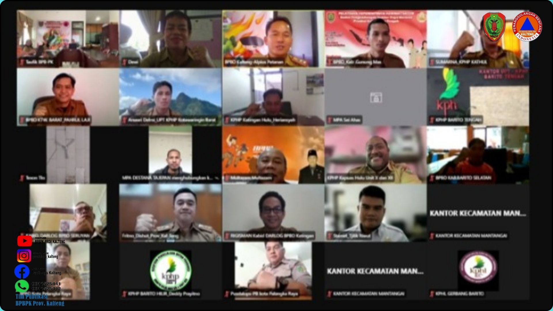 BPBPK Prov. Kalteng Gelar Rapat Lanjutan Rencana Aktivasi Posko dan Pos Lapangan Satgas Pengendali Karhutla