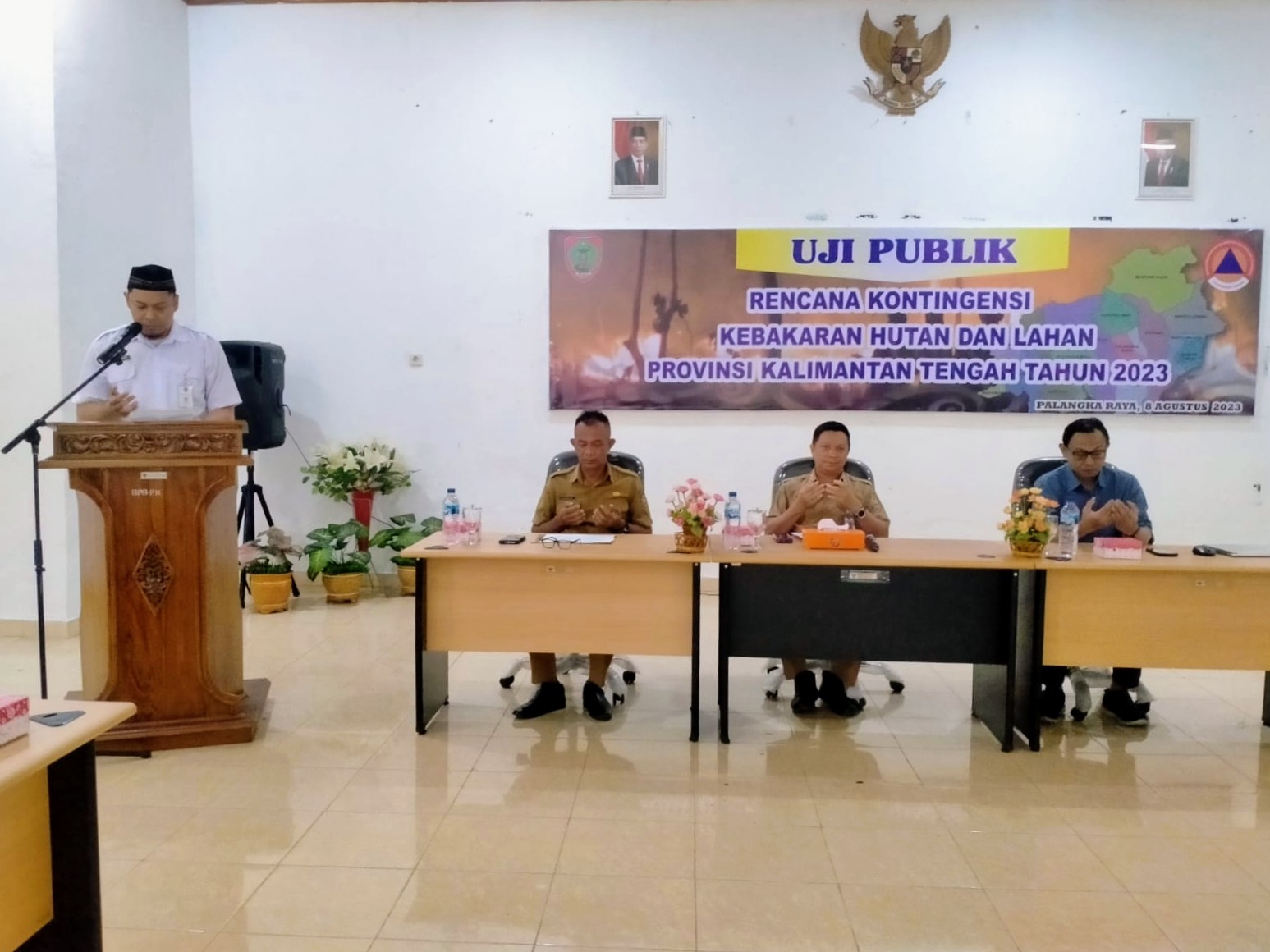 Sahli Gubernur Bidang KSDM Suhaemi Buka Rapat Finalisasi/ Uji Publik Dokumen Rencana Kontingensi Kebakaran Hutan dan Lahan Prov. Kalteng