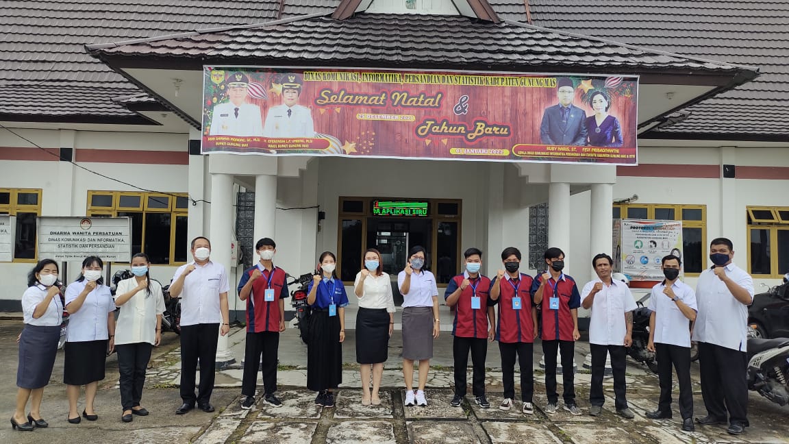 Pelajar  SMK 1 Mihing Berjumlah Enam Orang Magang PKL Di Diskominfosantik Gumas