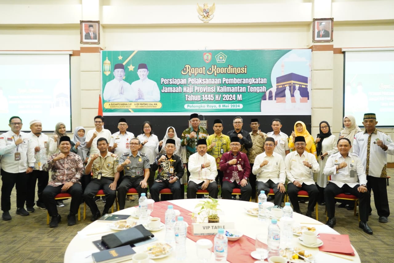 Sekda Nuryakin  Buka Rakor Persiapan Keberangkatan Calon Jamaah Haji Provinsi Kalteng Tahun 1445 H / 2024 M
