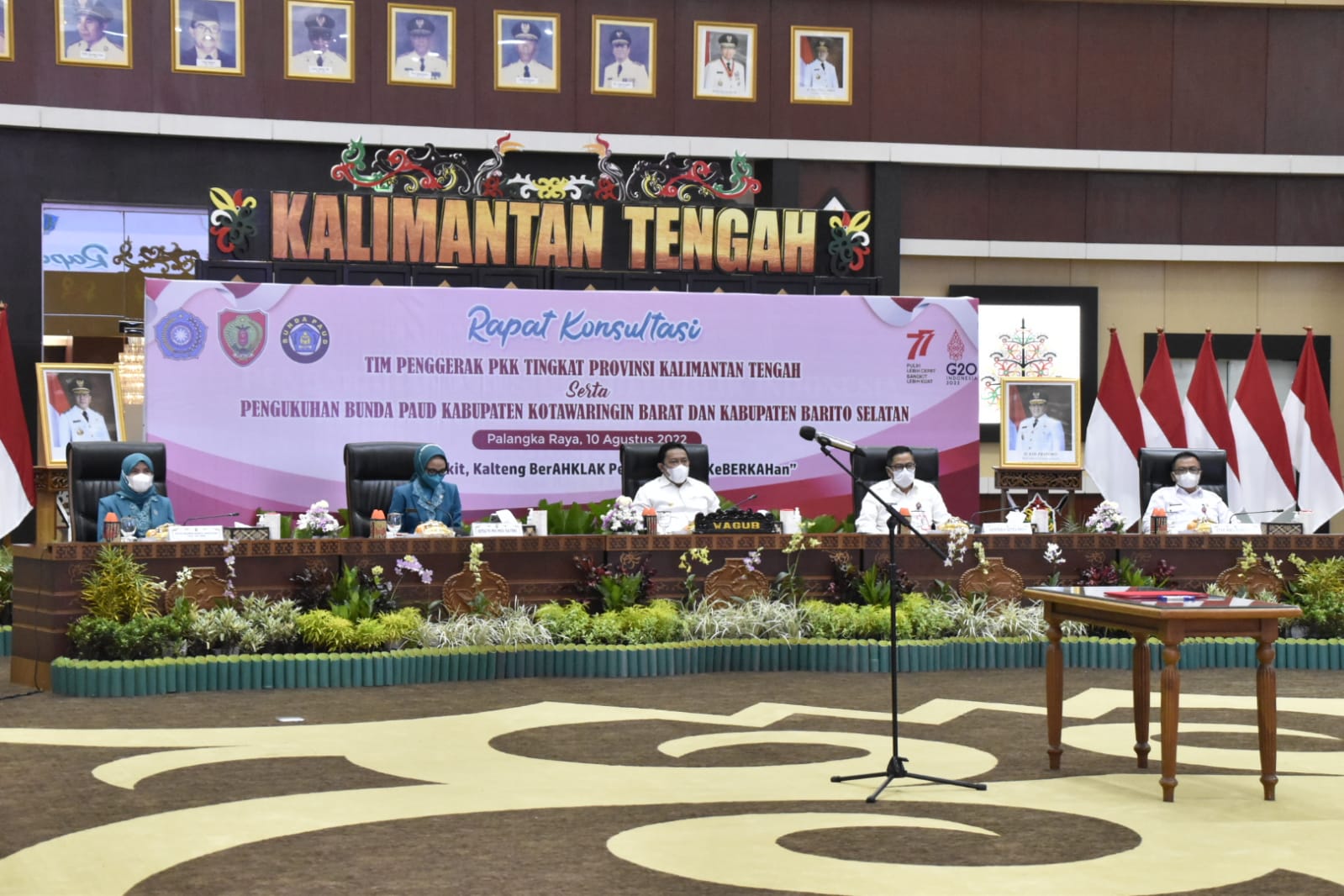 Wagub Kalteng Buka Rapat Konsultasi TP-PKK Prov. Kalteng Tahun 2022