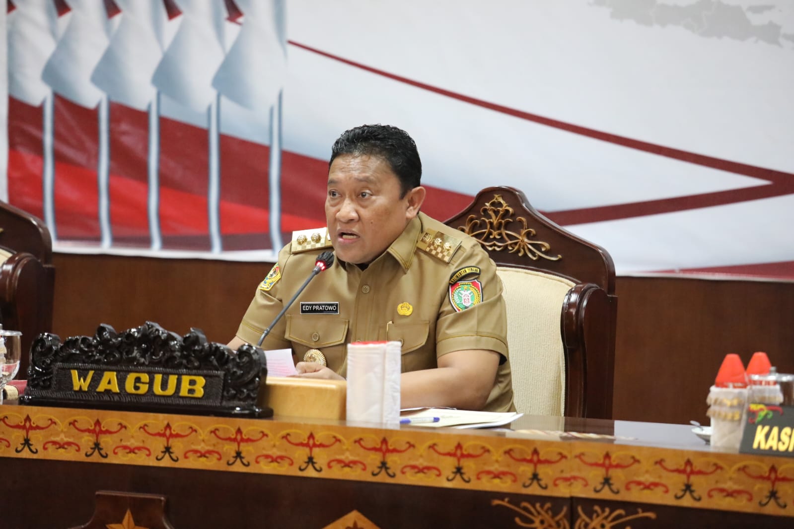 Wagub Kalteng Edy Pratowo Ikuti Rakorsus Tingkat Menteri Dalam Rangka Peningkatan Upaya Penanggulangan Karhutla