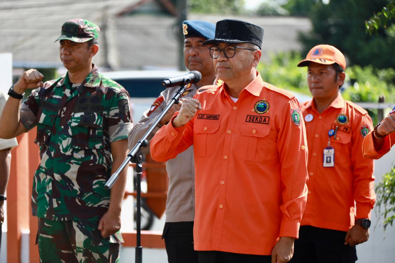 Plt. Sekda Prov. Kalteng Leonard S. Ampung Pimpin Apel Aktivasi Pos Lapangan dan Pos Komando Satuan Tugas Pengendali Karhutla