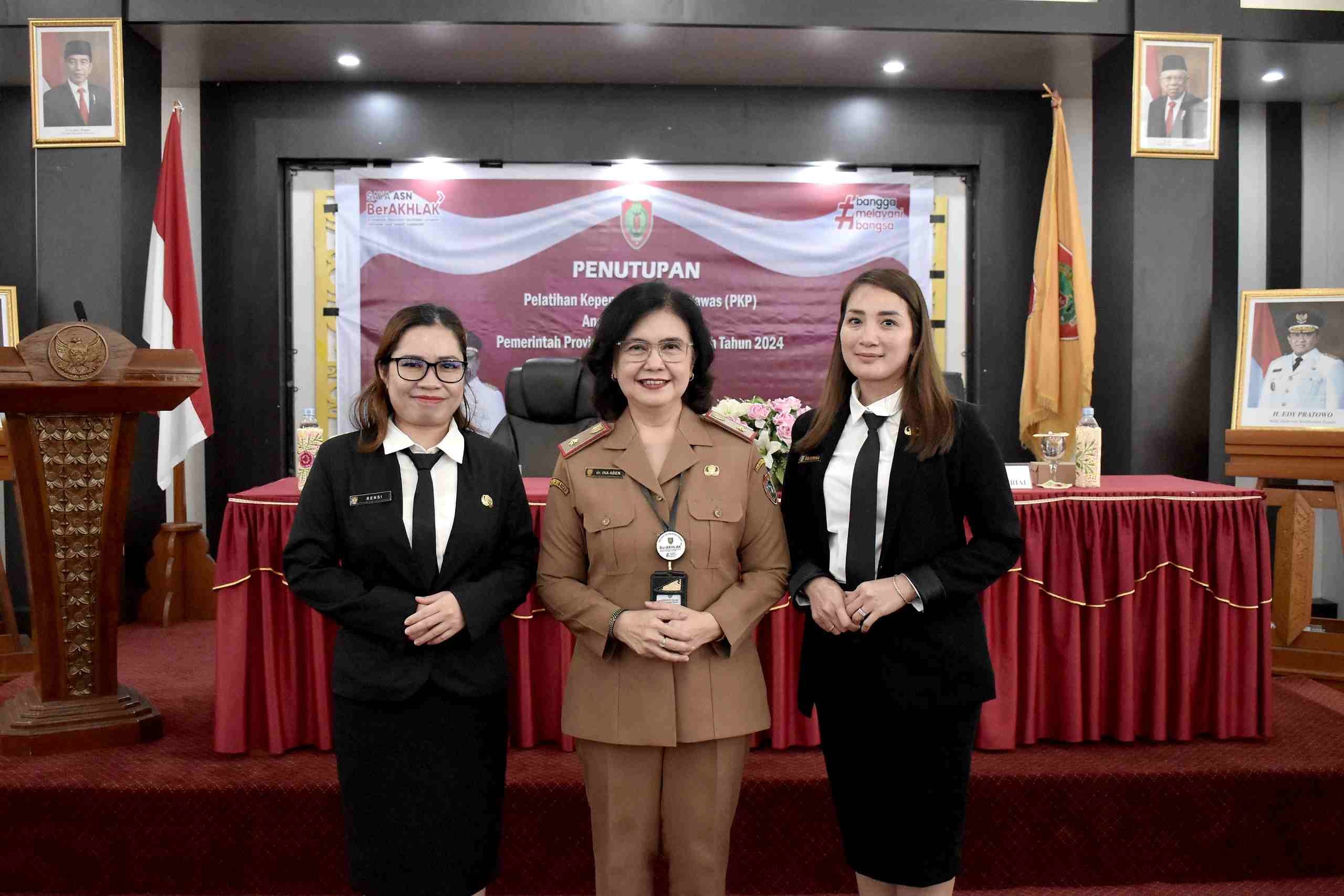 Kepala DP3APPKB Prov. Kalteng Linae Victoria Aden Hadiri Penutupan PKP Gelombang I Angkatan I, II dan III