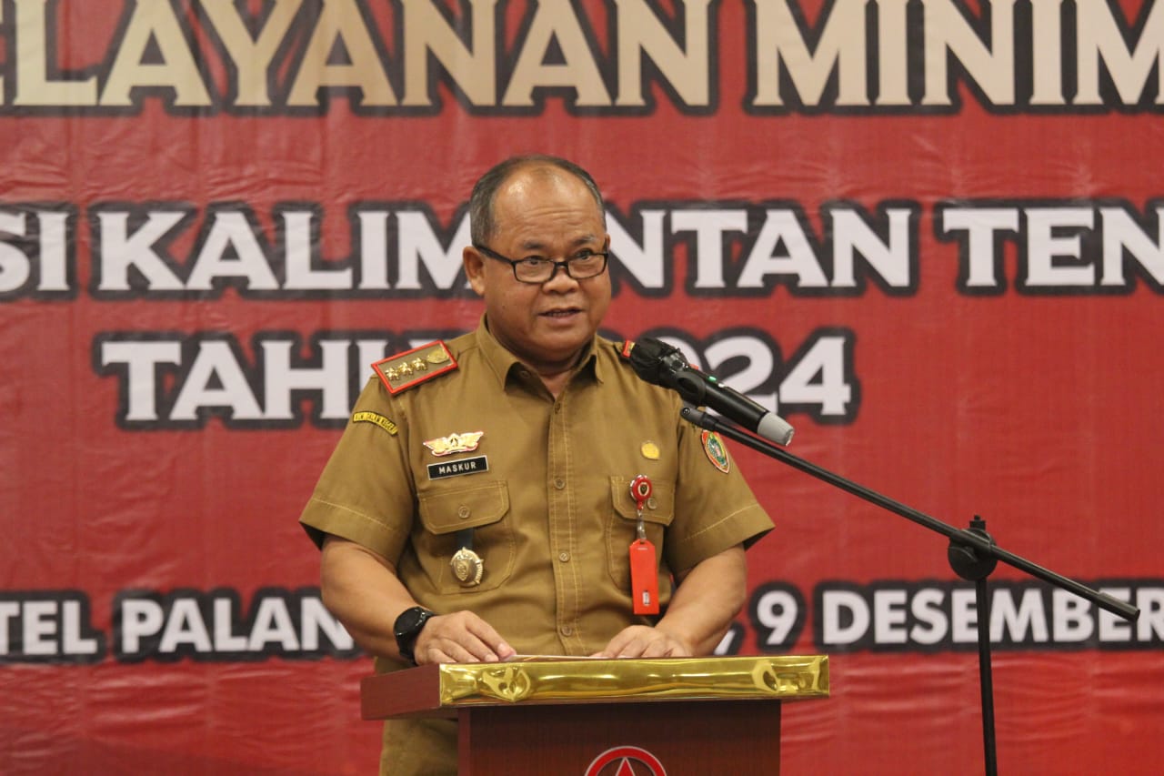 Plh Asisten Pemkesra Maskur Buka Rapat Evaluasi dan Penyusunan Laporan Pelaksanaan Penerapan SPM Provinsi dan Kabupaten/Kota se-Kalteng