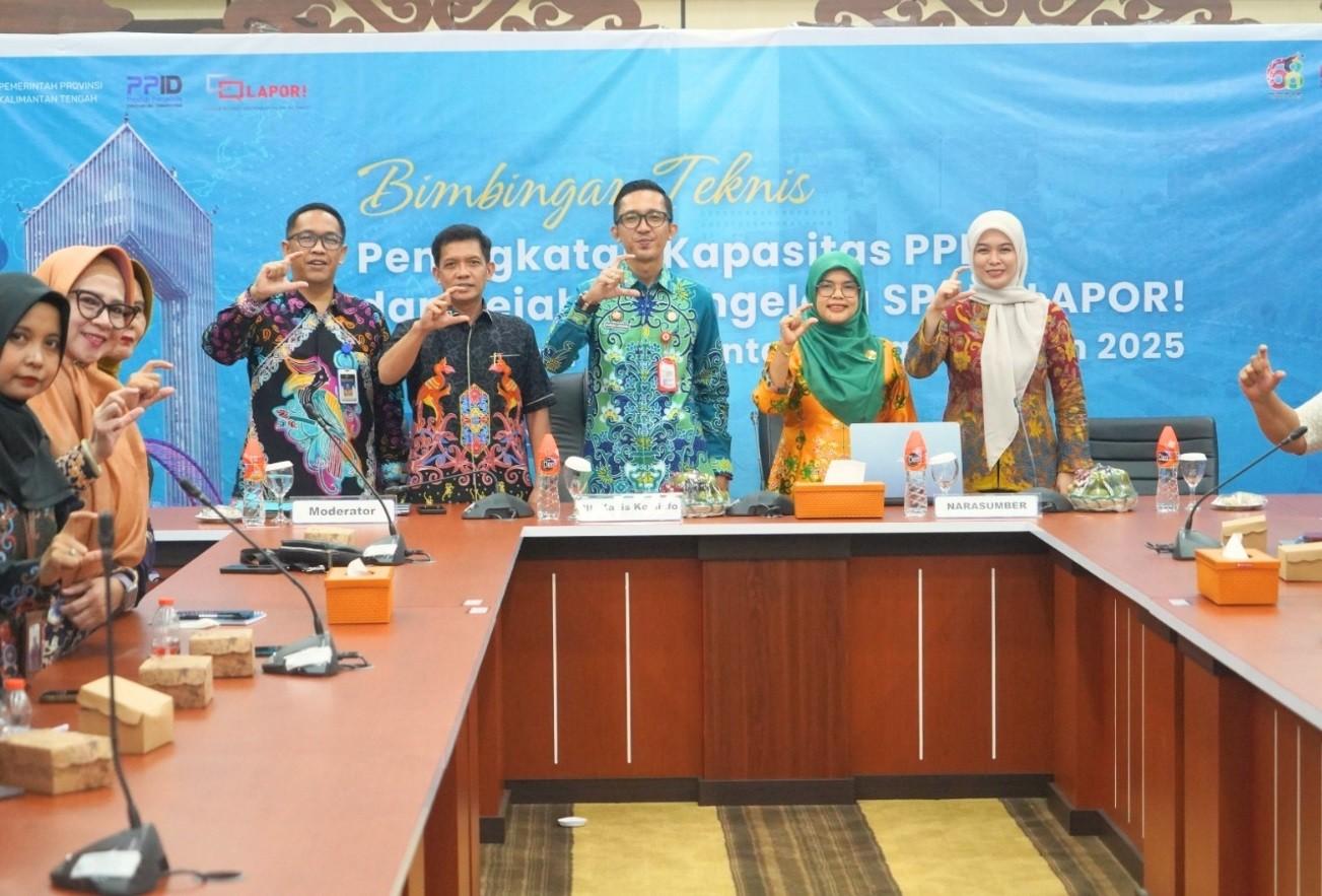 Diskominfosantik Prov. Kalteng Gelar Bimtek Peningkatan Kapasitas PPID Serta Pengelola SP4N-LAPOR Tahun 2025