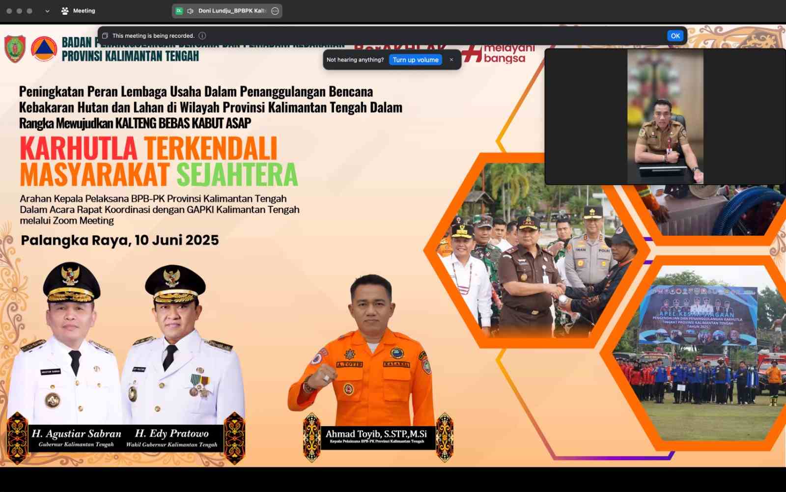 Pemprov Kalteng Terus Memperkuat Langkah Mitigasi Karhutla